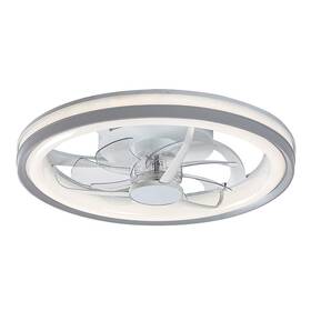 LED stropné svietidlo Rabalux Fanricius, s ventilátorom strieborné

