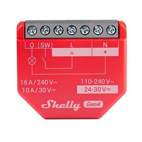 Modul Shelly 1 PM Gen4 Controller Zigbee/Matter červený

