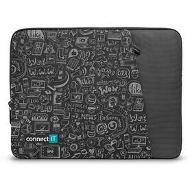 Puzdro na notebook Connect IT Doodle 13.3" čierne

