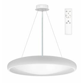 Závesné svietidlo Top Light Salerno 60BZ RC. s diaľkovým ovládačom, 60W, 6000lm, stmievanie, pamäť, priemer 60cm, výška 120cm biele

