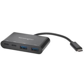 USB Hub KENSINGTON USB-C/2x USB-C, 2x USB 3.0 čierny

