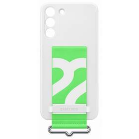 Kryt na mobil Samsung Silicone Cover s pútkom na Galaxy S22+ biely


