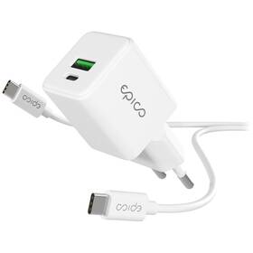  Nabíjačka do siete Epico UltraBoost GaN 20W 1x USB-A/1x USB-C + kábel