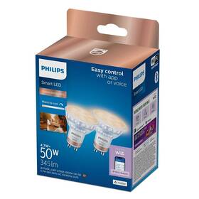 Inteligentná žiarovka Philips Smart LED Smart LED 4,7W, GU10, Tunable White, 2ks 

