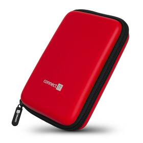 Puzdro na HDD Connect IT HardShellProtect, škrupinové, pre 2,5" HDD - červené červená farba
