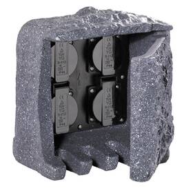 Vonkajšia zásuvka TRIO Garden Socket, 4x zásuvka sivá

