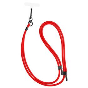 Popruh na krk FIXED NeckUni pre telefóny so zadným krytom červený


