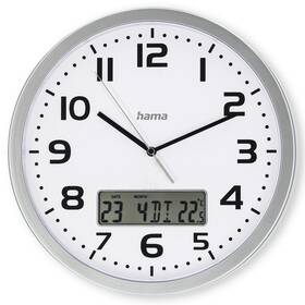 Nástenné hodiny Hama Moorea strieborné

