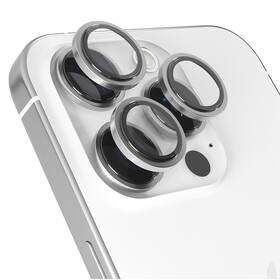 Ochranné sklo šošovky fotoaparátu Epico Aluminium Lens Protector na Apple iPhone 16 Pro/16 Pro Max biele

