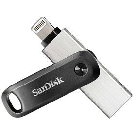 USB flashdisk SANDISK iXpand Drive Go 256GB, USB 3.0/Lightning čierny/strieborný

