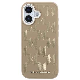 Kryt na mobil Karl Lagerfeld PU Perforated Monogram MagSafe na Apple iPhone 17 béžový

