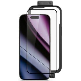 Tvrdené sklo Epico Hero 3D s inštalačným rámčekom na Apple iPhone 16 

