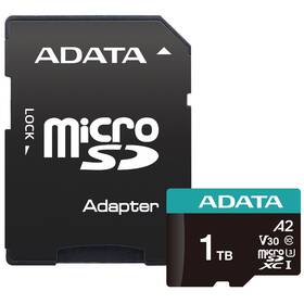 Pamäťová karta ADATA MicroSDXC 1TB UHS-I (100R/80W) + adaptér 

