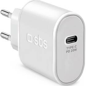 Nabíjačka do siete SBS 1x USB-C PD 20W biela

