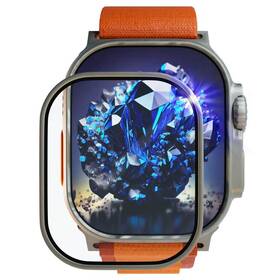 Tvrdené sklo FIXED Sapphire na Apple Watch Ultra s oceľovým rámčekom 

