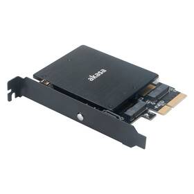 Adaptér AKASA M.2 PCIe SSD and M.2 SATA SSD čierny

