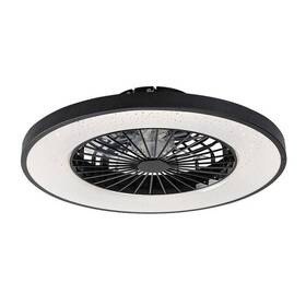 LED stropné svietidlo Rabalux DALFON2 71334, s ventilátorem čierne

