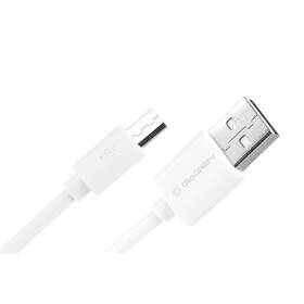 Kábel GoGEN USB/micro USB, 0,9m biely

