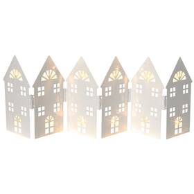 LED dekorácie RETLUX RXL 412, domčeky kovové, 12 LED, teplá biela 


