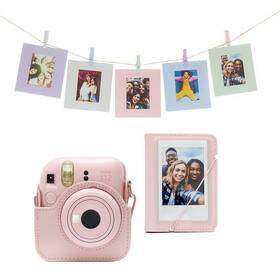 Instantný fotoaparát Fujifilm Instax mini 12 ACC kit ružová farba

