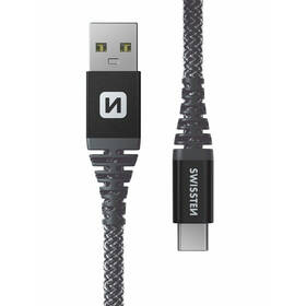 Kábel Swissten ARAMID REINFORCED USB/USB-C, 1,5 m 

