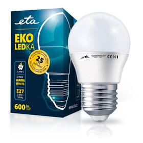 LED žiarovka ETA EKO LEDka mini globe 7W, E27, teplá biela 

