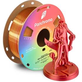 Tlačová struna (filament) Polymaker Panchroma PLA Dual Silk červený/zlatý

