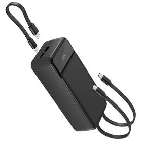 Powerbank Spello by Epico ForcePack 30000mAh, s integrovanými káblami SP31 čierna

