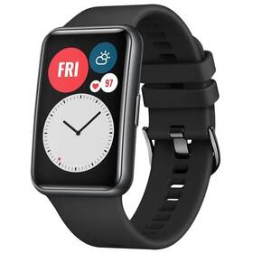 Remienok FIXED Silicone Strap na Huawei Watch FIT čierny

