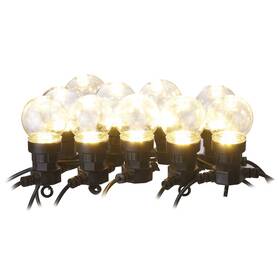 Párty osvetlenia EMOS 50 LED reťaz - 10x párty žiarovky číre, 5 m, vonkajšia aj vnútorná, teplá biela 
