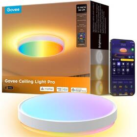 LED stropné svietidlo Govee RGBICWW Smart duálny, 4300lm, 38cm, Matter biele

