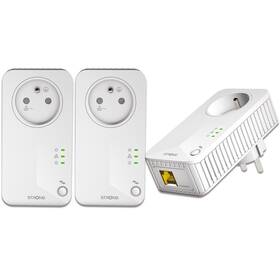 Sieťový rozvod LAN po 230V Strong Powerline 600 TRI FR, 3ks biely

