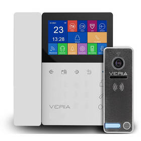 Dverný videotelefón VERIA set videotelefónu VERIA 7043B + VERIA 230 biely

