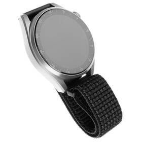 Remienok FIXED Nylon Strap so šírkou 20mm pre smartwatch, reflexný čierny

