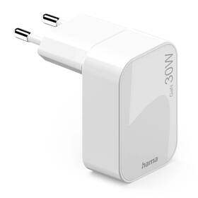 Nabíjačka do siete Hama GaN, USB-C PD/QC 30 W biela

