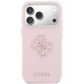 Kryt na mobil Guess PU Resin Logo na Apple iPhone 17 Pro Max ružový

