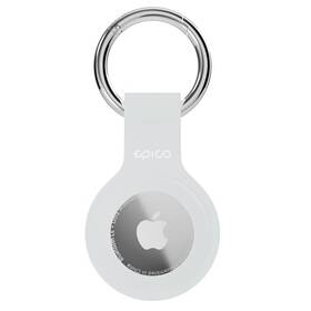 Puzdro Epico na AirTag (1.-2. gen) s plnou zadnou stranou, silikon biely

