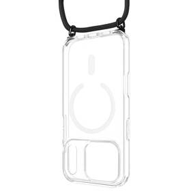 Kryt na mobil FIXED MagPure Neck s černou šnúrkou na krk na Apple iPhone 17 Pro Max/18 Pro Max čierny

