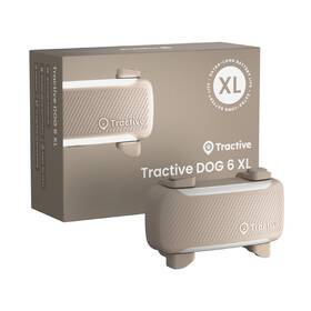 GPS lokátor Tractive DOG 6 XL –  pre psy so sledovaním životných funkcií a zdravotnými upozorneniami hnedý

