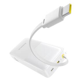 Powerbank Baseus Bipow 2 20000mAh 20W s káblom USB-C biely

