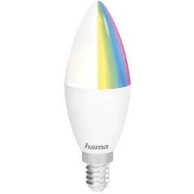 Inteligentná žiarovka Hama SMART WiFi LED E14, 5,5 W, RGBW, stmievateľná 

