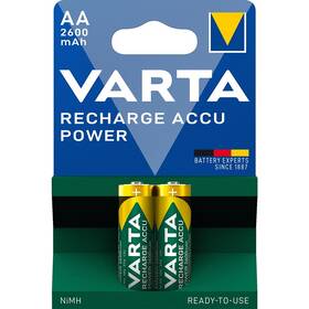 Batéria nabíjacia Varta AA, HR06, 2600mAh, Ni-MH, blister 2ks 

