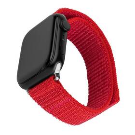 Remienok FIXED Nylon Sporty Strap na Apple Watch 42/44/45mm červený

