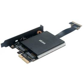 Radič AKASA Dual M.2 PCIe SSD adapter RGB čierny

