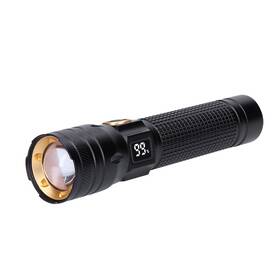 Lampáš Solight Nabíjací, 200lm, zoom, Li-Ion čierna

