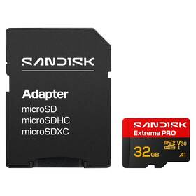 Pamäťová karta SANDISK 32GB UHS-I U3 (100R/90W) + SD apaptér 

