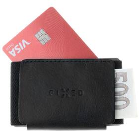 Peňaženka FIXED Tiny Wallet z pravej hovädzej kože čierna

