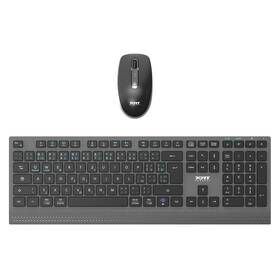 Klávesnica s myšou PORT CONNECT Optimal, CZ/SK layout čierna

