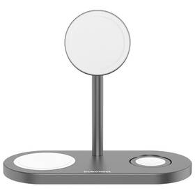 Bezdrôtová nabíjačka Cubenest S310 PRO, 3v1, MagSafe sivá

