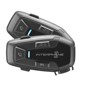 Handsfree Interphone U-COM7R pre uzavreté a otvorené prilby Twin Pack čierne

